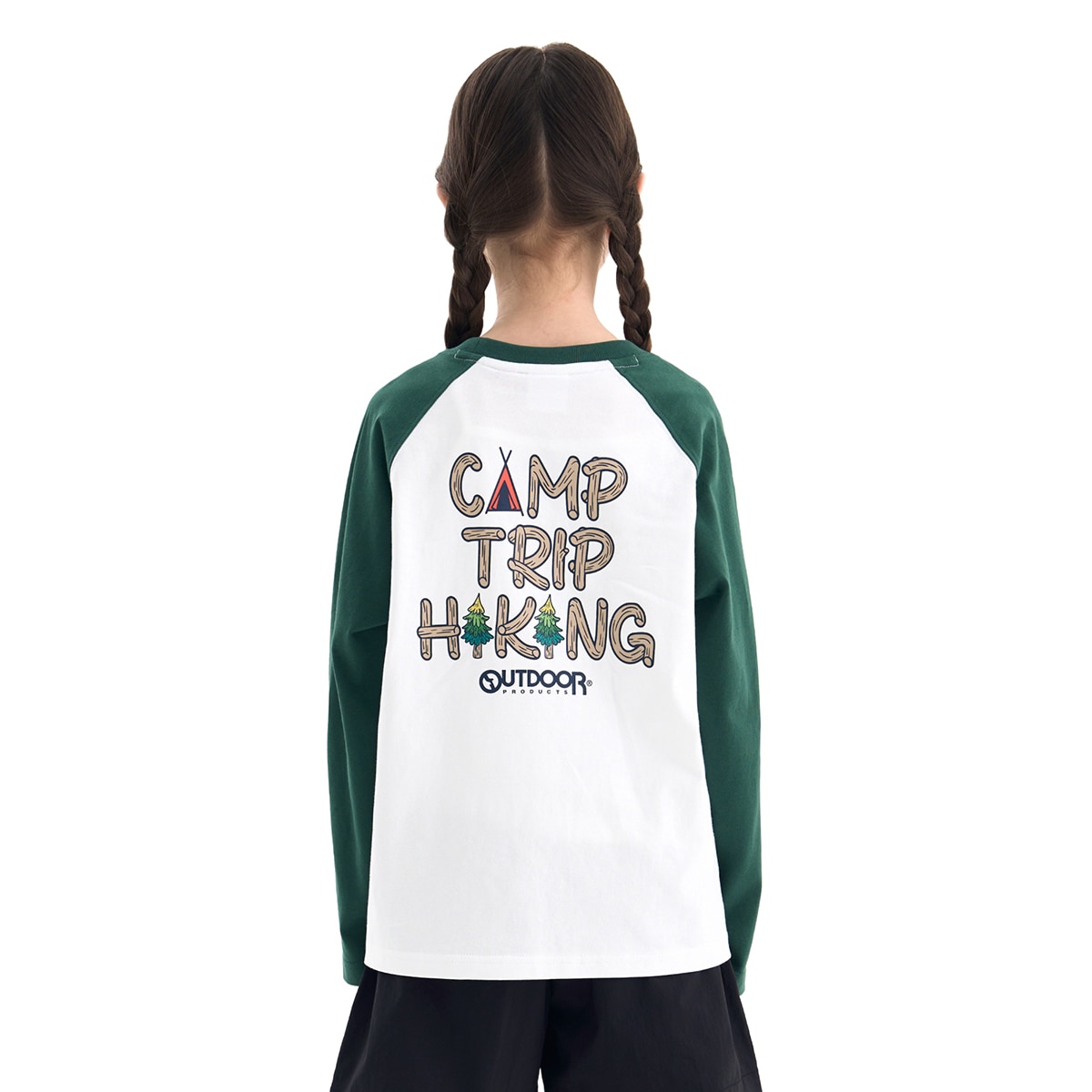 아웃도어 프로덕츠 키즈 긴소매 티셔츠 - 그린