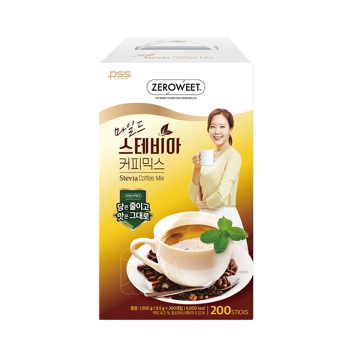 펄세스 제로윗 마일드 스테비아 커피믹스 9.5g x 200ct