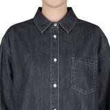 케네스콜 여성 데님 셔츠 - 블랙 인디고, L