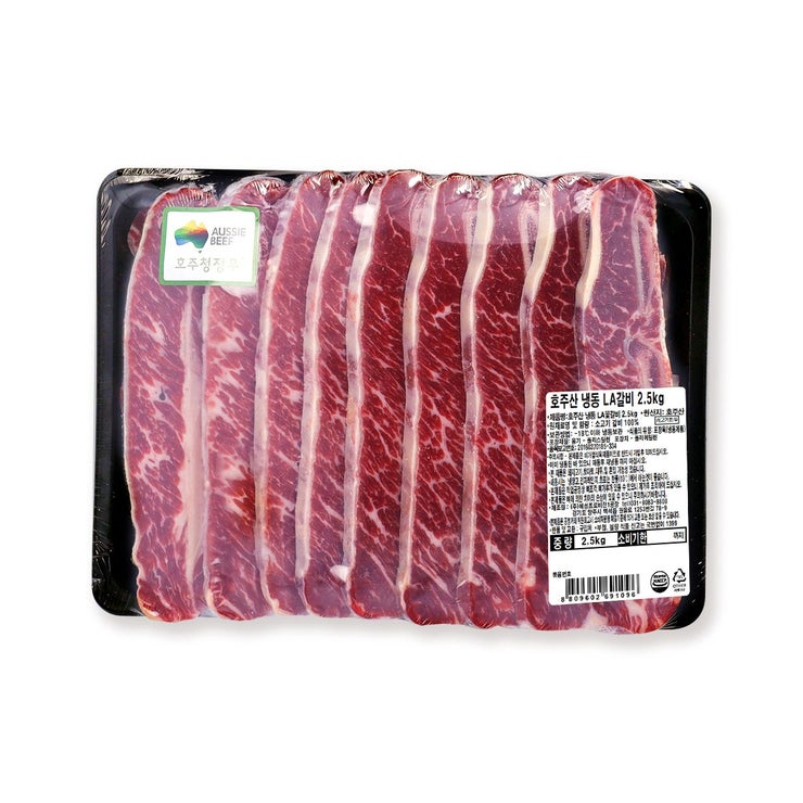 호주산 냉동 LA갈비 2.5kg x 2팩