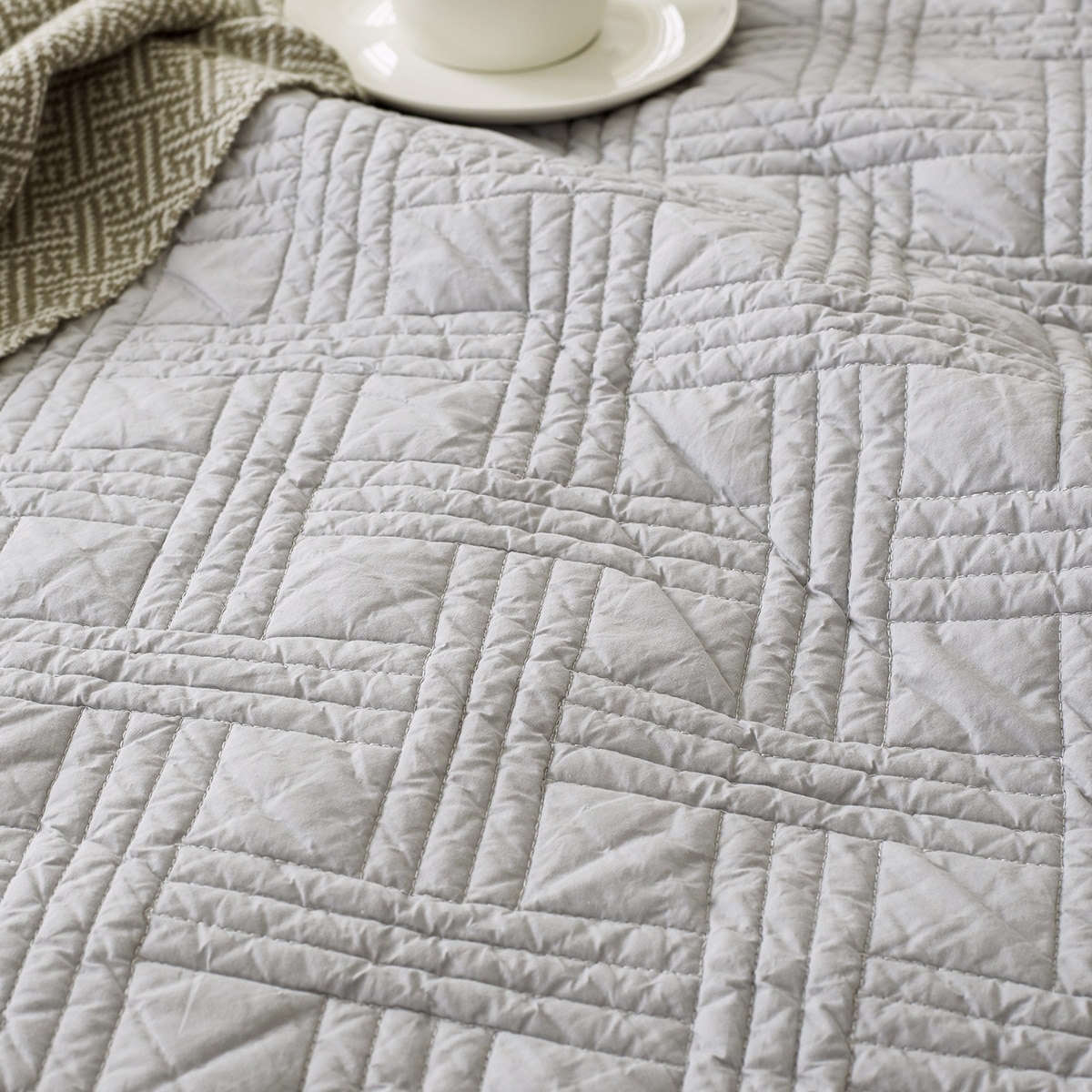 박홍근홈패션 워싱면 양모 스프레드 - 퀸, 그레이