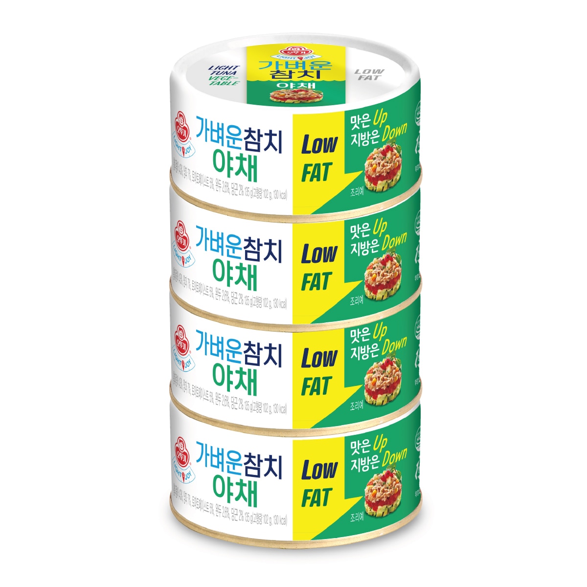 오뚜기 가벼운참치 야채참치 135g x 4