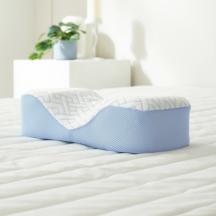 에이프릴앳홈 목편한 냉감 베개 38x16cm - 블루