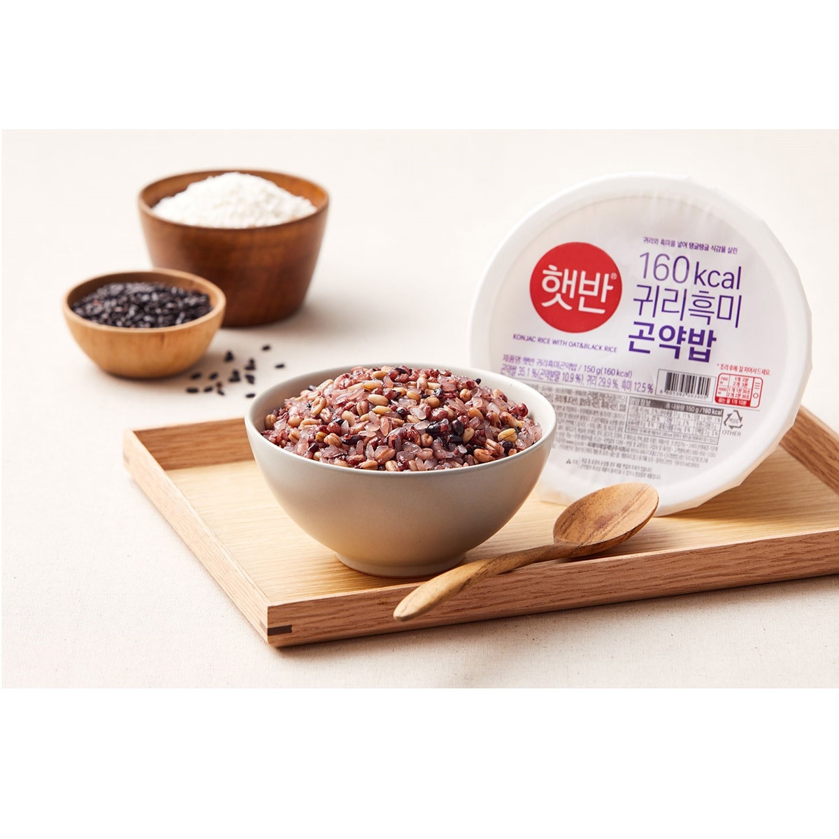 햇반 귀리 흑미 곤약밥 150g x 24