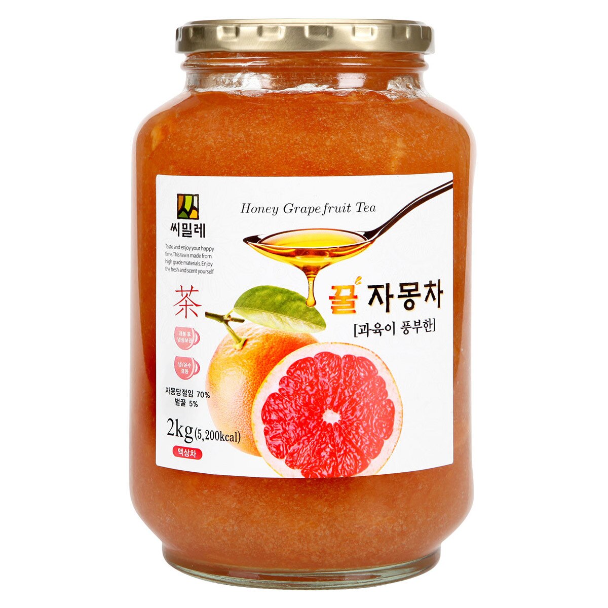 씨밀레 봉밀 유자차 2kg + 자몽차 2kg