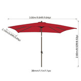 앳레저 사각 우산, 2.1x3.0m 레드