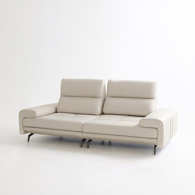 UND 에디션 NA16 통가죽 스윙 소파 3.5인 - 크림