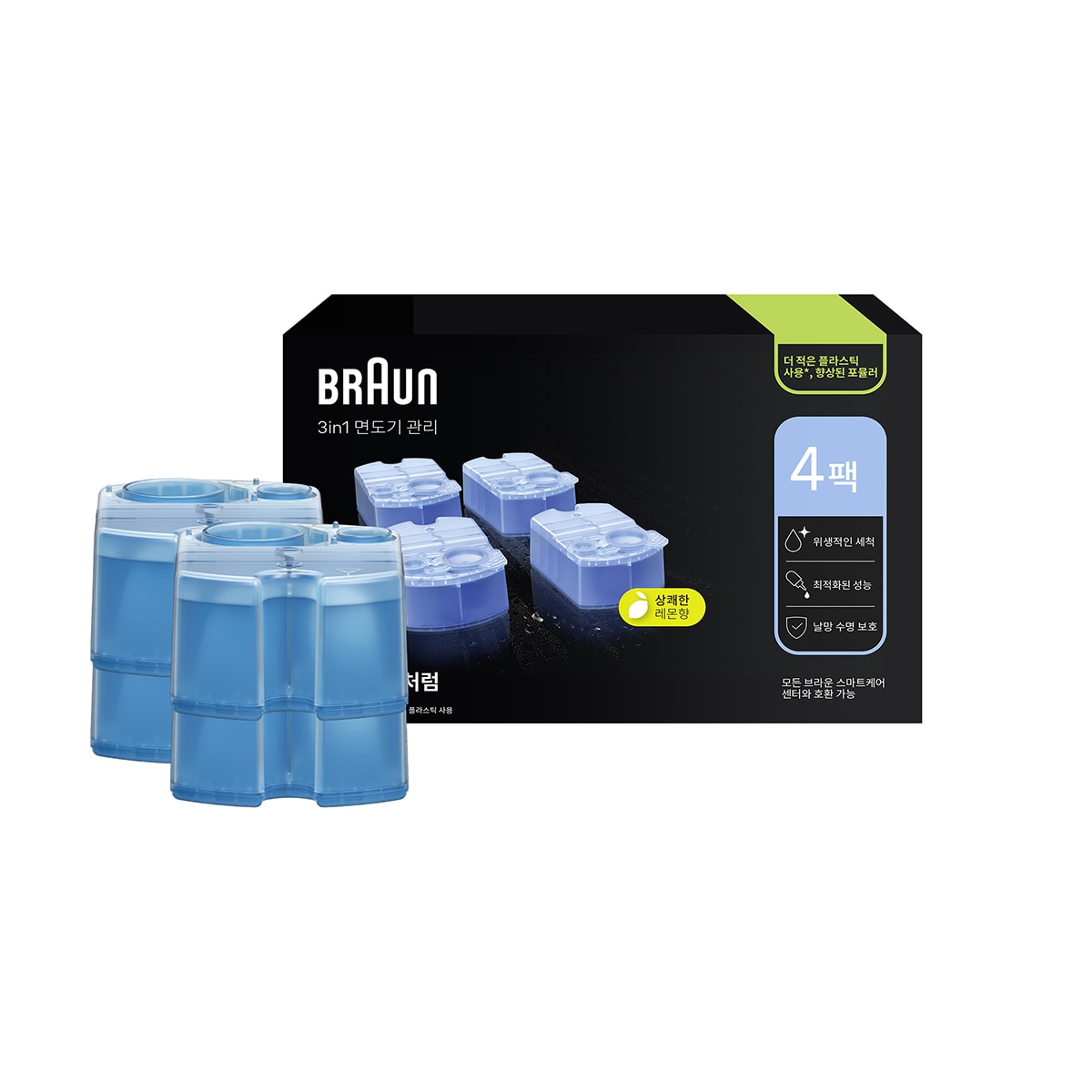 브라운 면도기 9667cc + 면도기 세정액 4 개입