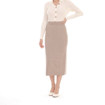 베네뜨 여성 홀가먼트 케이블 니트 스커트