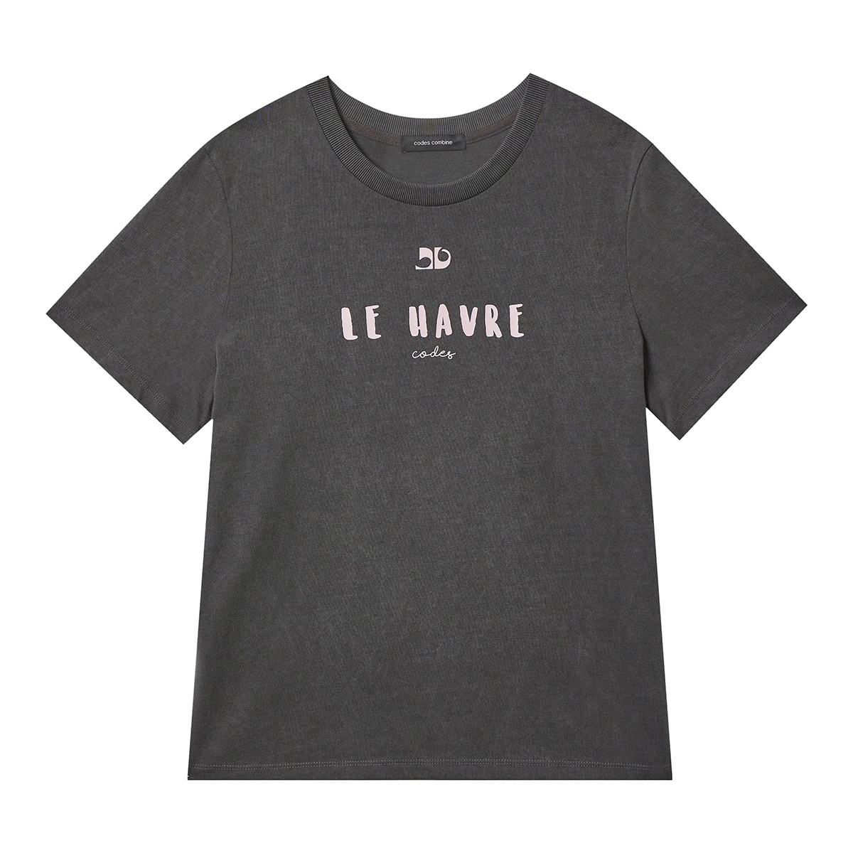 코데즈컴바인 여성 반소매 티셔츠 - 다크 그레이, S