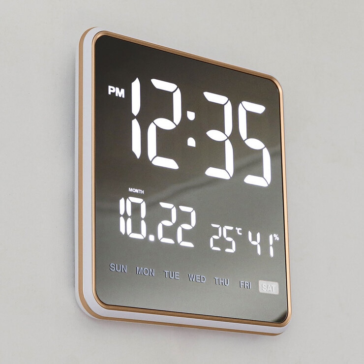 OWC 실루엣 스퀘어 LED 캘린더 벽시계