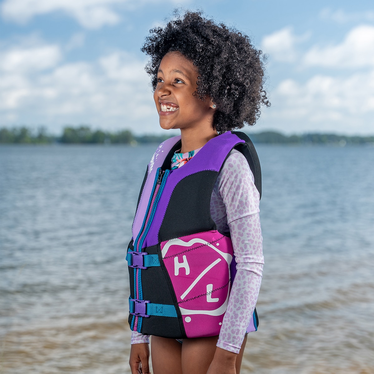 하이퍼라이트 아동용 구명조끼 - 여아용 퍼플