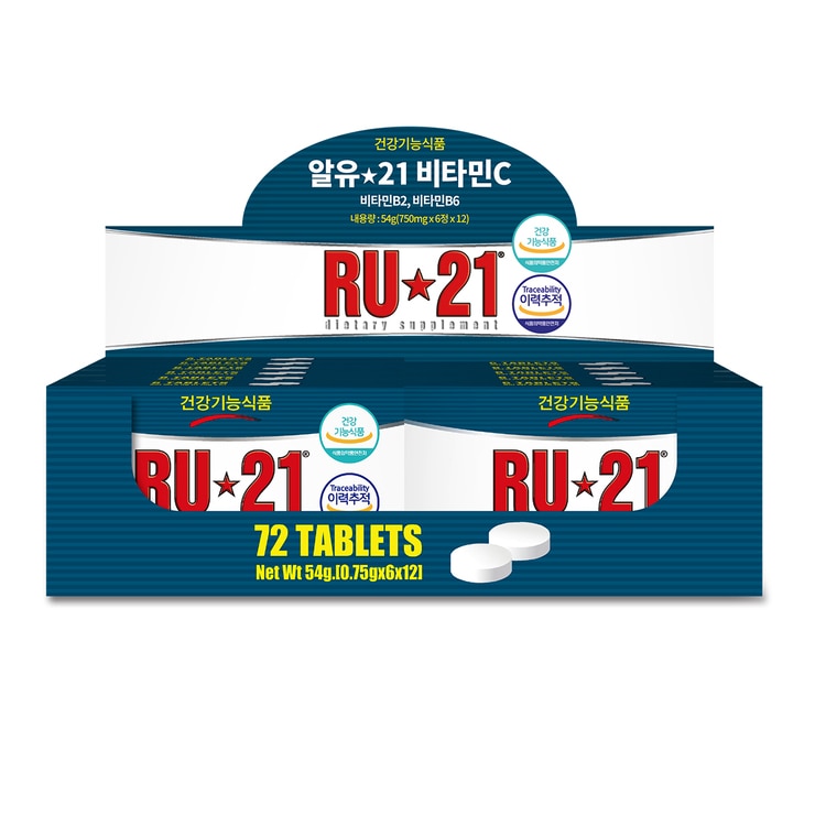 RU-21 비타민C 750mg x 6정x 12박스 RU-21 비타민C 750mg x 6정x 12박스