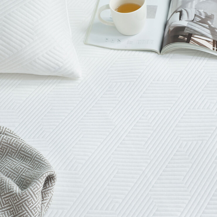 에이프릴앳홈 냉감3중직 바닥 요 - 퀸, 화이트