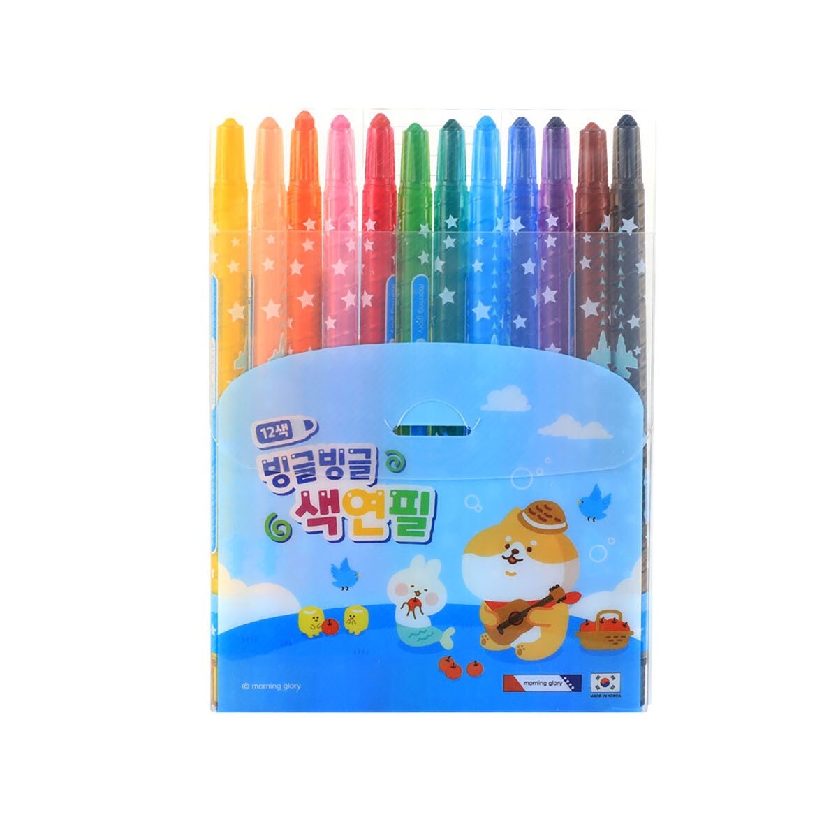 모닝글로리 빙글빙글 색연필 12색 남아용 5세트