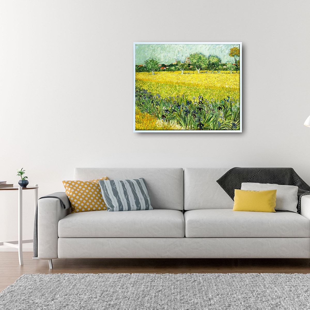 지클레 그림 액자 60x50cm - 고흐, 아이리스가 있는 아를의 풍경