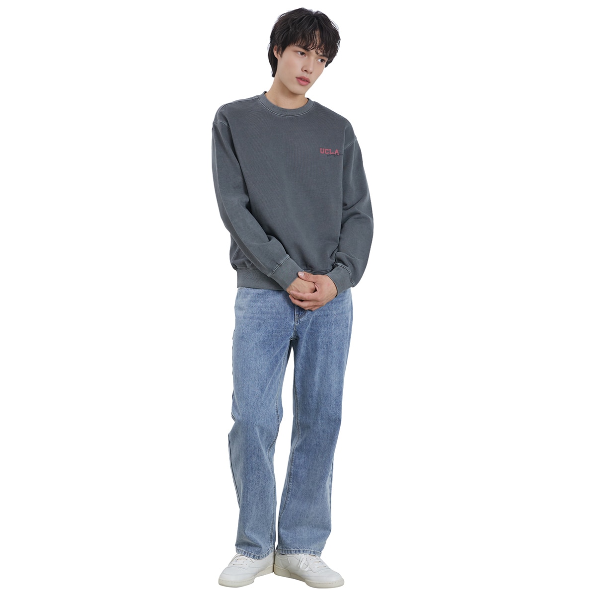 UCLA 성인 긴소매 피그먼트 맨투맨