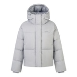 네파 여성 후드 숏 구스다운 재킷 - 라이트 그레이
