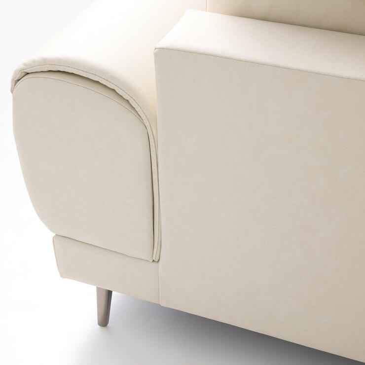 UND 버디클린 천연가죽 소파 3인 - 크림