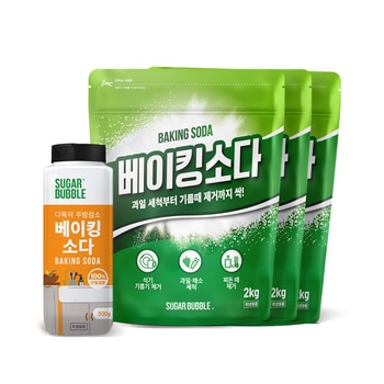 슈가버블 베이킹소다 2kg x 3 + 500g 용기