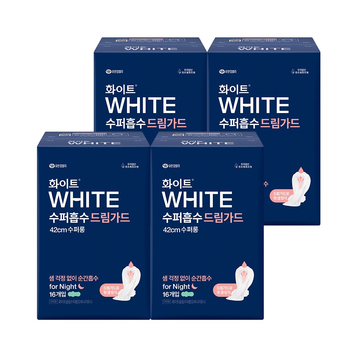 화이트 수퍼흡수 드림가드 / 드림핏 수퍼롱 16 x 4 - 드림가드 화이트 수퍼흡수 드림가드 / 드림핏 수퍼롱 16 x 4 - 드림가드