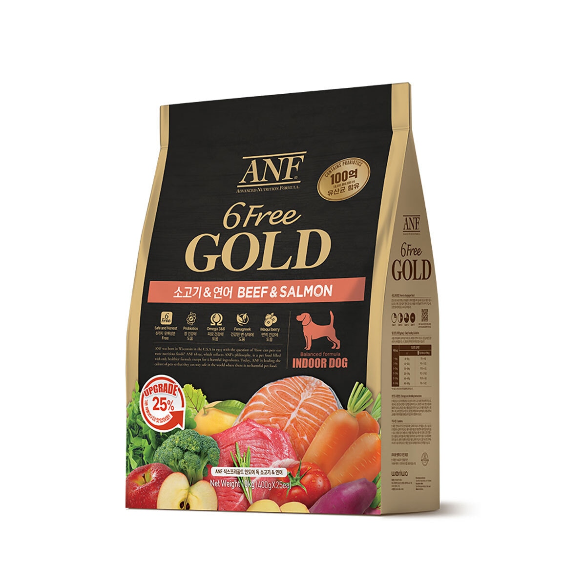 ANF 식스프리골드 인도어 독 소고기&연어 10kg