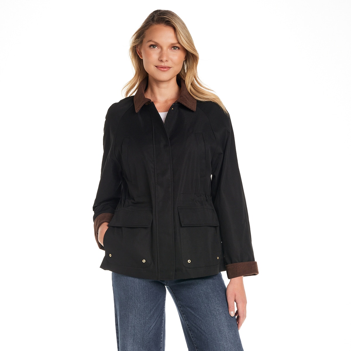 웨더프루프 여성 코듀로이 카라 재킷