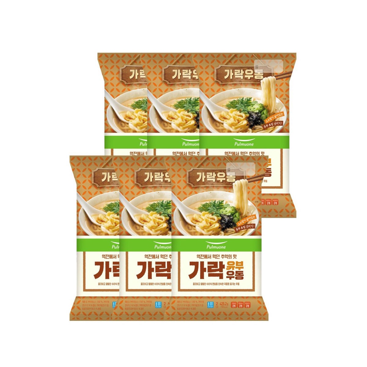 풀무원 가락 유부우동 425.2g x 6ea