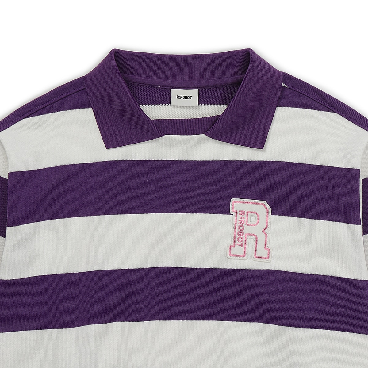 알로봇 키즈 긴소매 스트라이프 맨투맨 - 바이올렛, 155