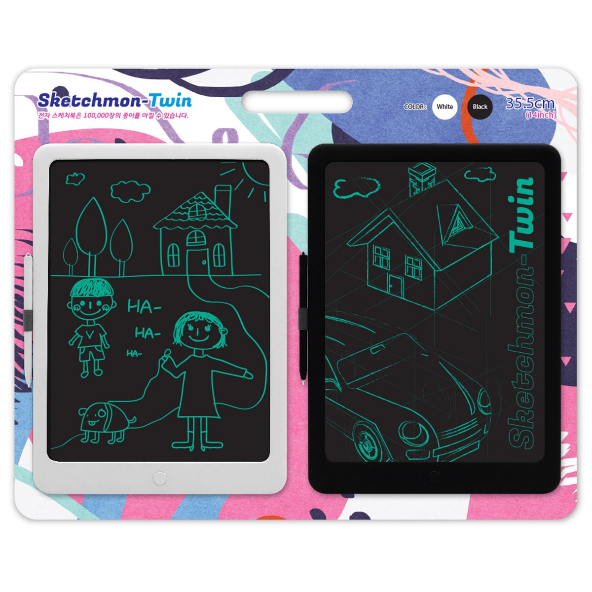 LCD 스케치몬 보드 35CM 2PK - 블랙&화이트