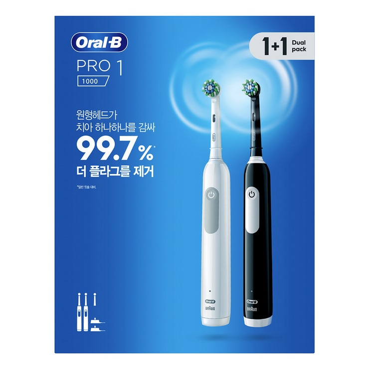 오랄비 전동칫솔 Pro 1 Dual Pack 오랄비 전동칫솔 Pro 1 Dual Pack