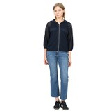 안지크 여성 니트 후드 재킷 - 네이비