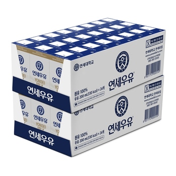 연세우유 멸균우유 200ml x 24 x 2