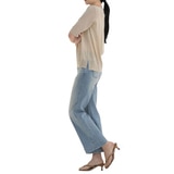 보니스팍스 여성 브이넥 풀오버 니트 - 베이지, L