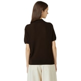 리디아 바인 여성 반소매 폴로 니트 - 브라운, L