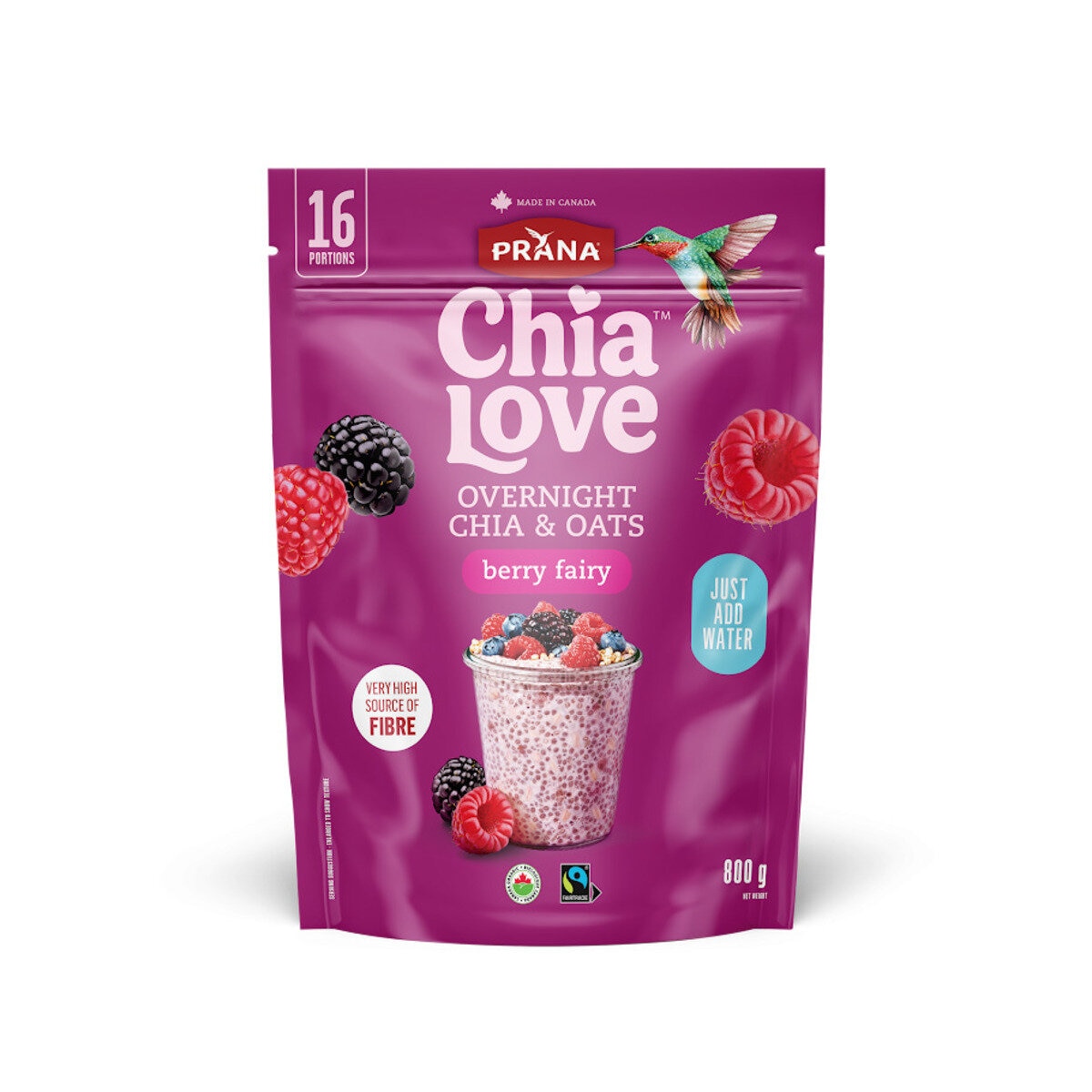 Prana 유기농 오버나이트 치아 앤 오트 800g Prana 유기농 오버나이트 치아 앤 오트 800g
