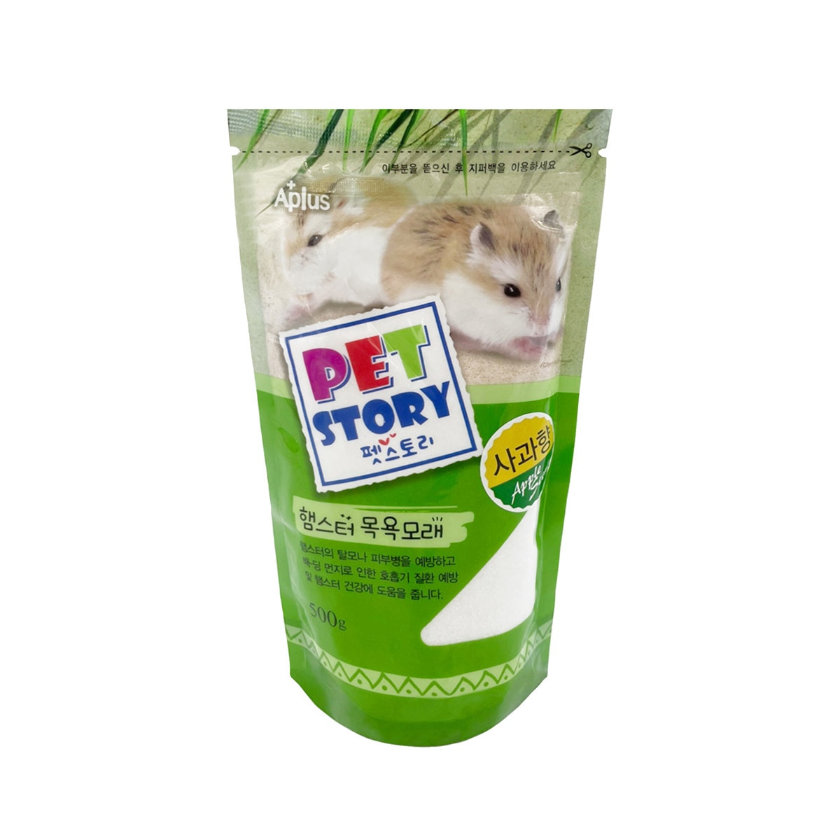 펫스토리 햄스터 목욕모래 500g x 10개 - 사과향