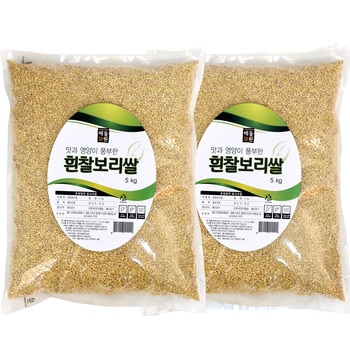 해들원 흰찰보리쌀 5kg x 2