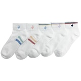 르꼬끄스포르티브 성인 파일 양말 5족 - 미디움 화이트