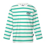 휠라 키즈 스트라이프 티셔츠 - 그린, 165