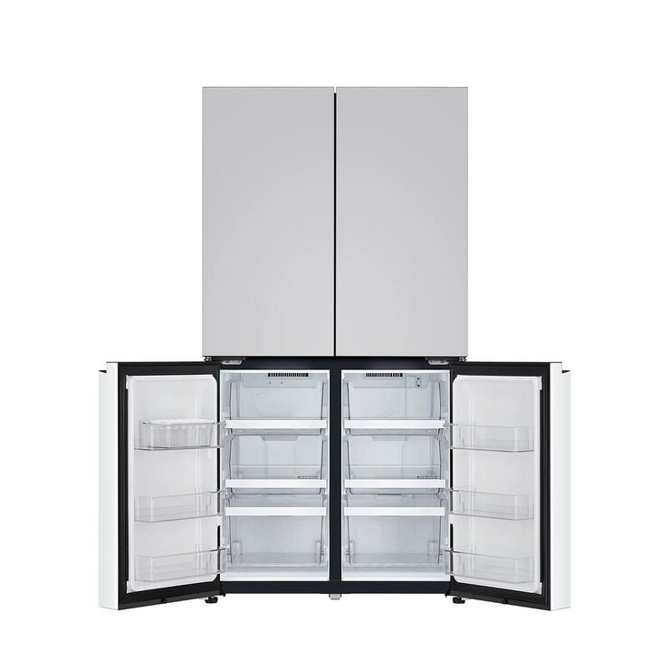 LG 오브제 AI 냉장고 870L, 메탈 그레이/화이트
