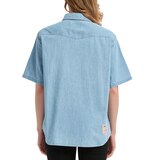 트루릴리젼 여성 반소매 데님 셔츠 - 라이트 블루, M