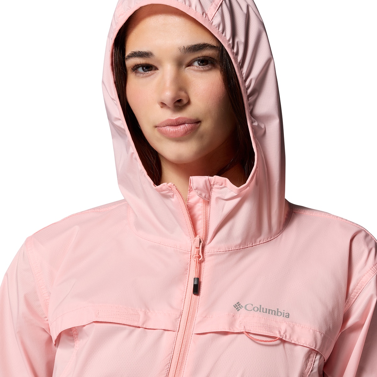 컬럼비아 여성 크레스티드 캐니언 바람막이 - 핑크샌드