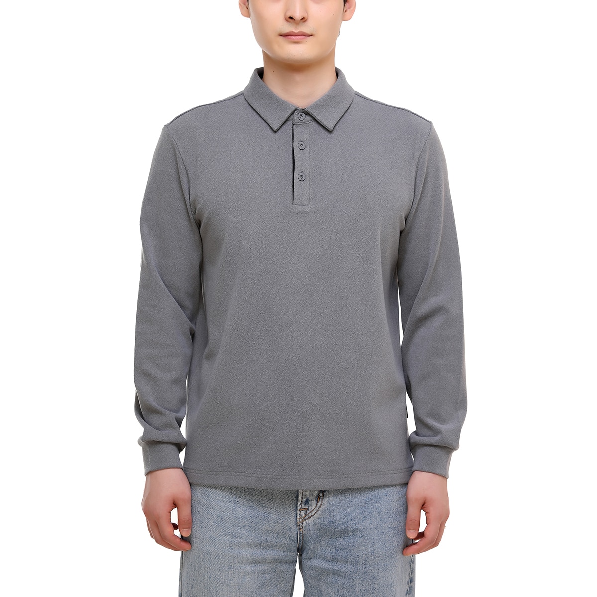 페리엘리스 남성 긴소매 폴로 - 다크그레이 페리엘리스 남성 긴소매 폴로 - 다크그레이