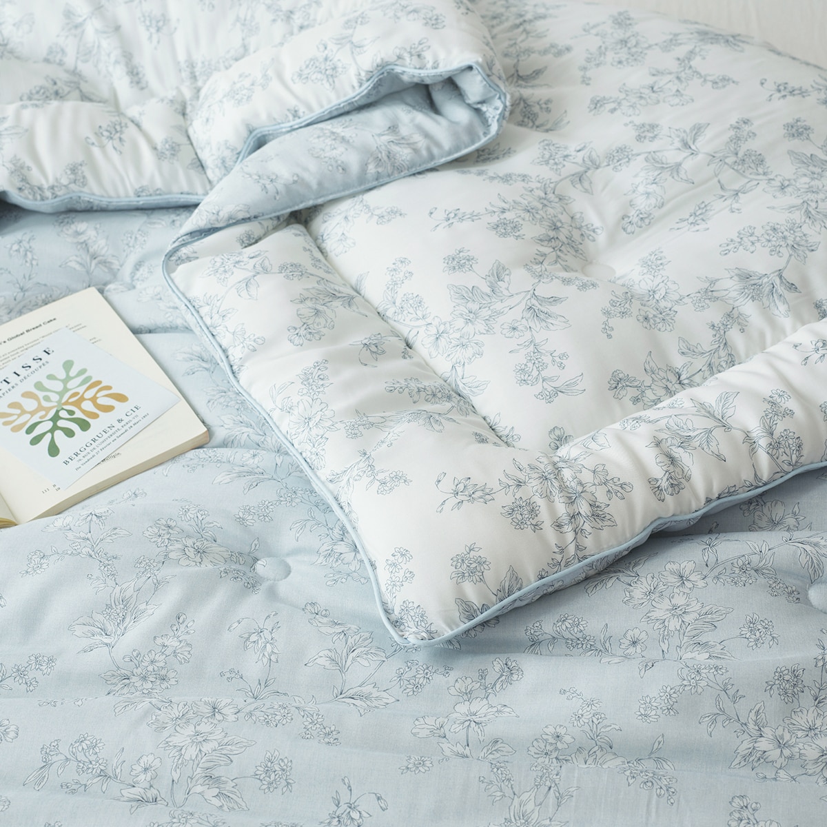 에이프릴앳홈 모달 차렵 이불-싱글, 오즈블루