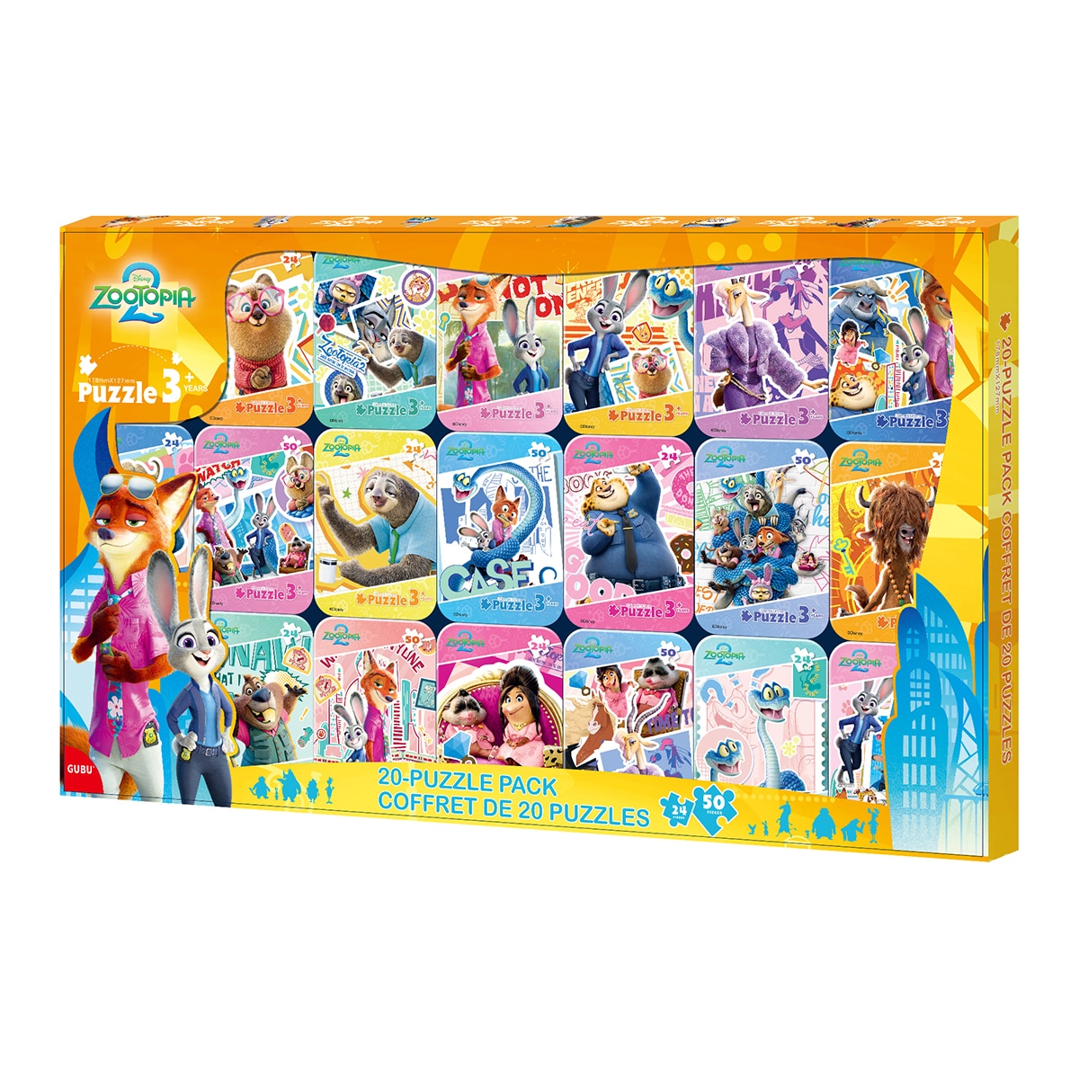 디즈니 틴케이스 퍼즐 20팩 - 주토피아