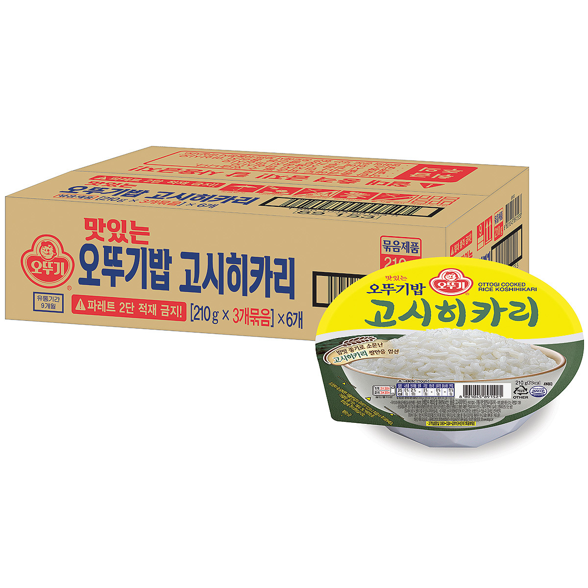 오뚜기 맛있는 오뚜기밥 고시히카리 210g x 18개