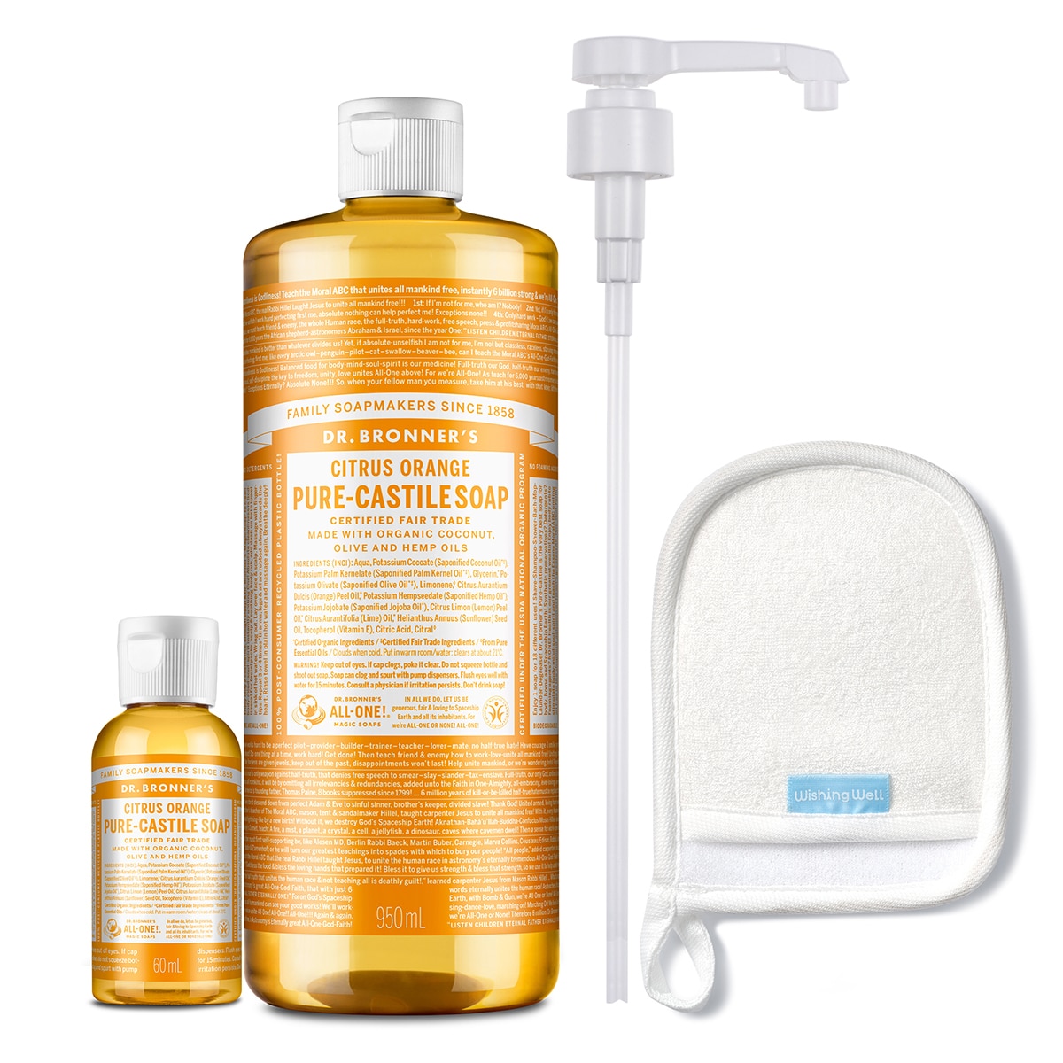 닥터브로너스 캐스틸 솝 클렌저 950ml + 60ml - 시트러스