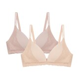 비너스 노와이어 메모리 소프트핏 브라 2매 - 베이지/라이트베이지, 75A