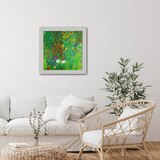 지클레 정방형 명화 47.5 x 47.5cm - 클림트, 꽃이 있는 농장정원
